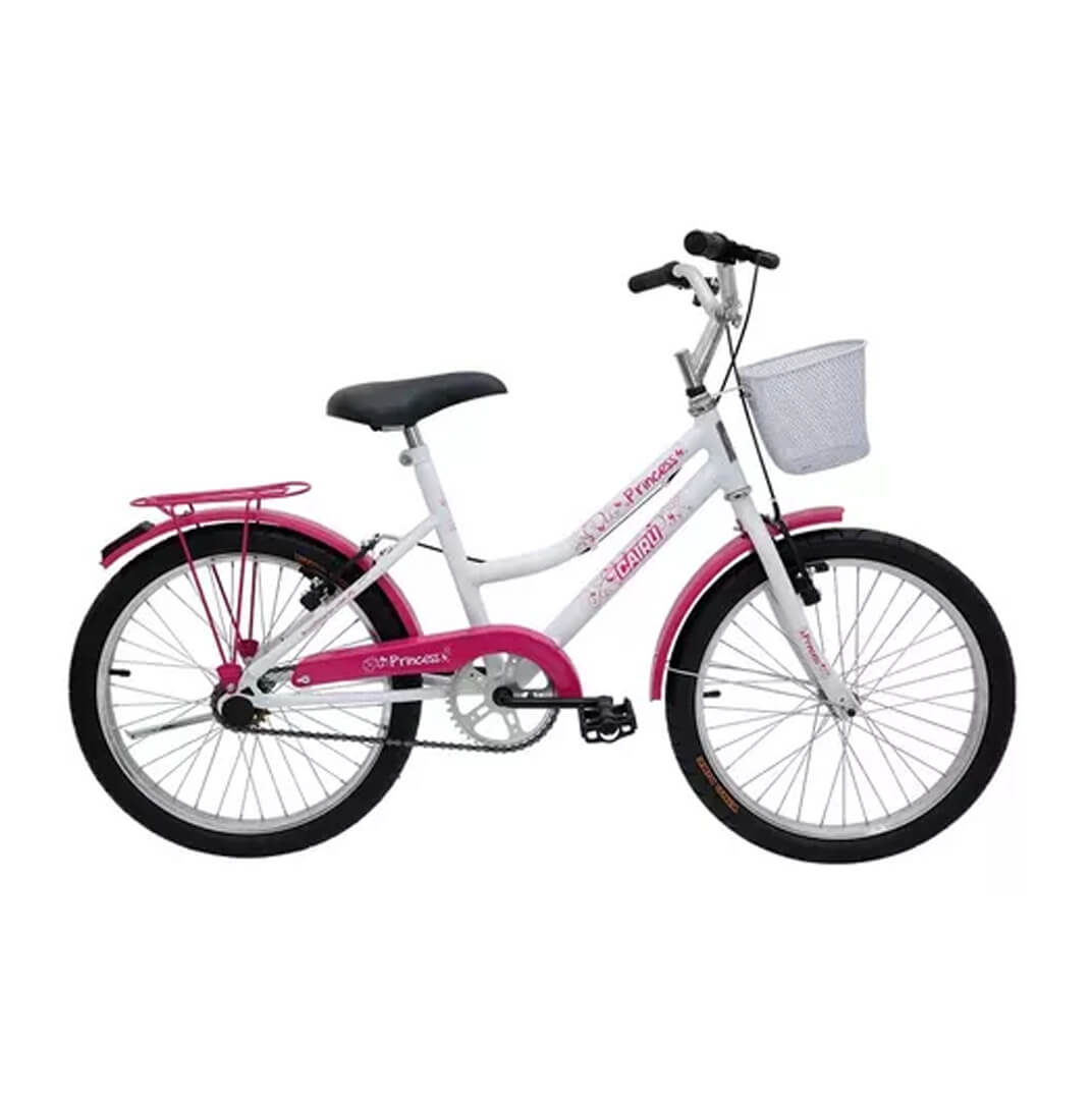 Bicicleta Infantil 20 Princess Branco/pink Cairu Cor Branco